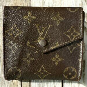 Vintage 1985 Louis Vuitton Monogrammed Trifold Wallet~ Dark Brown (D24)